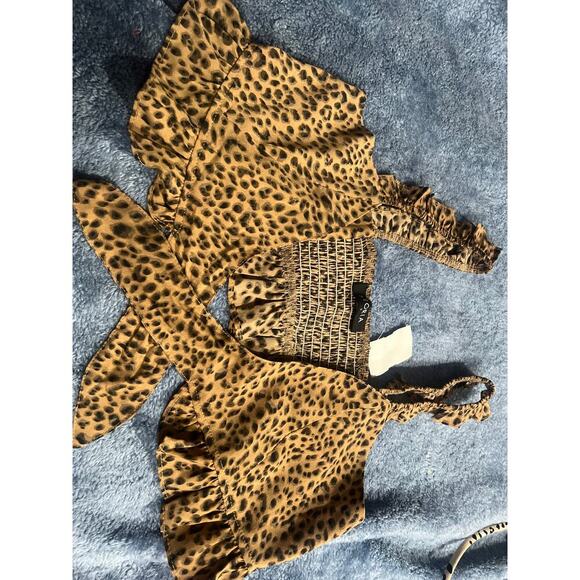 Leopard tie crop top - Picture 3 of 3